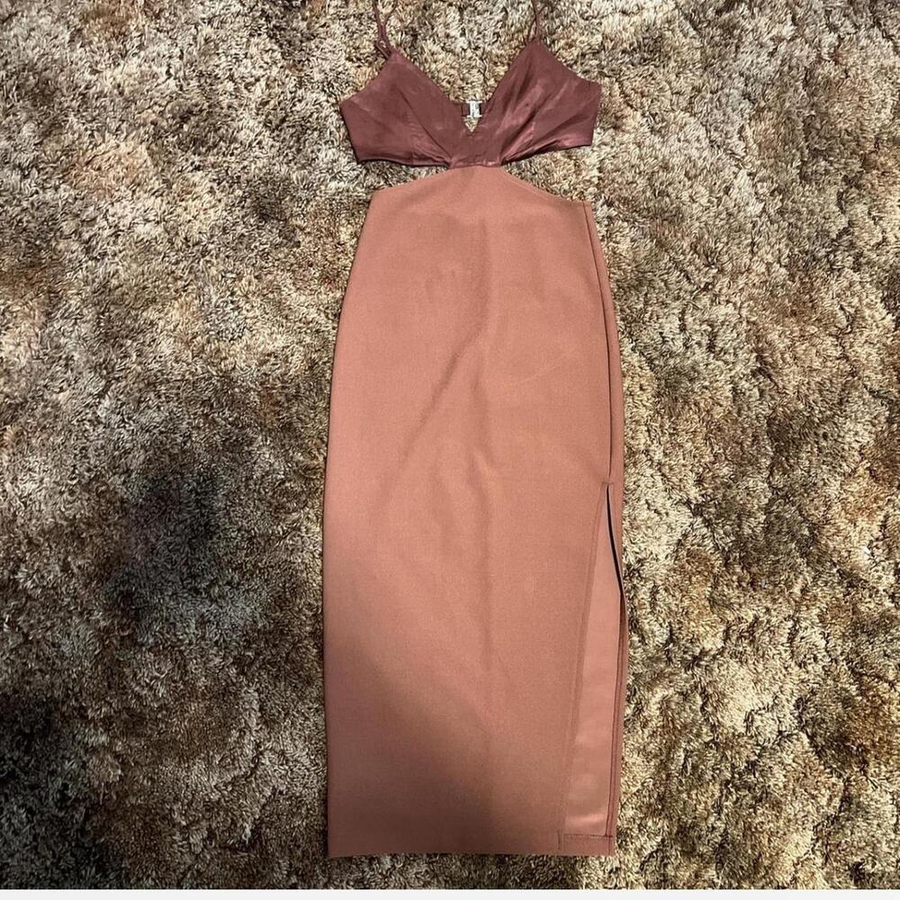 Abercrombie fitch brown maxi dress xs